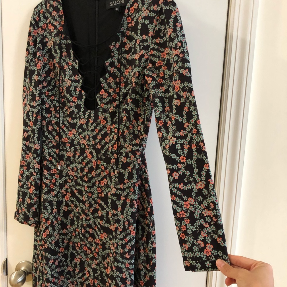 SALONI Nurul Floral Print Lace-Up Dress - Picture 8 of 8